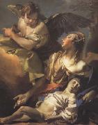 Giovanni Battista Tiepolo Hagar and Ismael in the Widerness (mk08) oil on canvas
